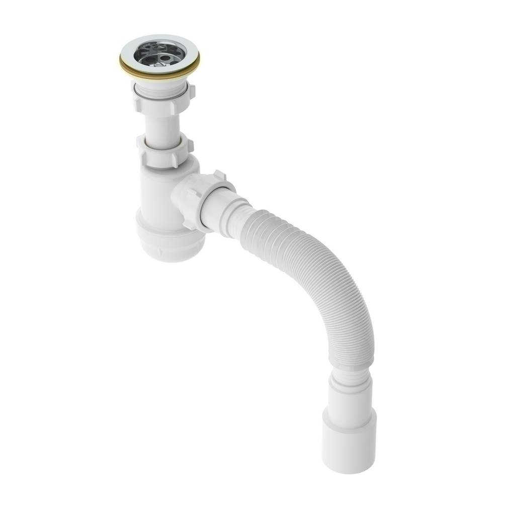 Сифон для умывальника 1 1/2"*40  с гофрой 40*40/50 S0115-АК САНДЕСАНТ