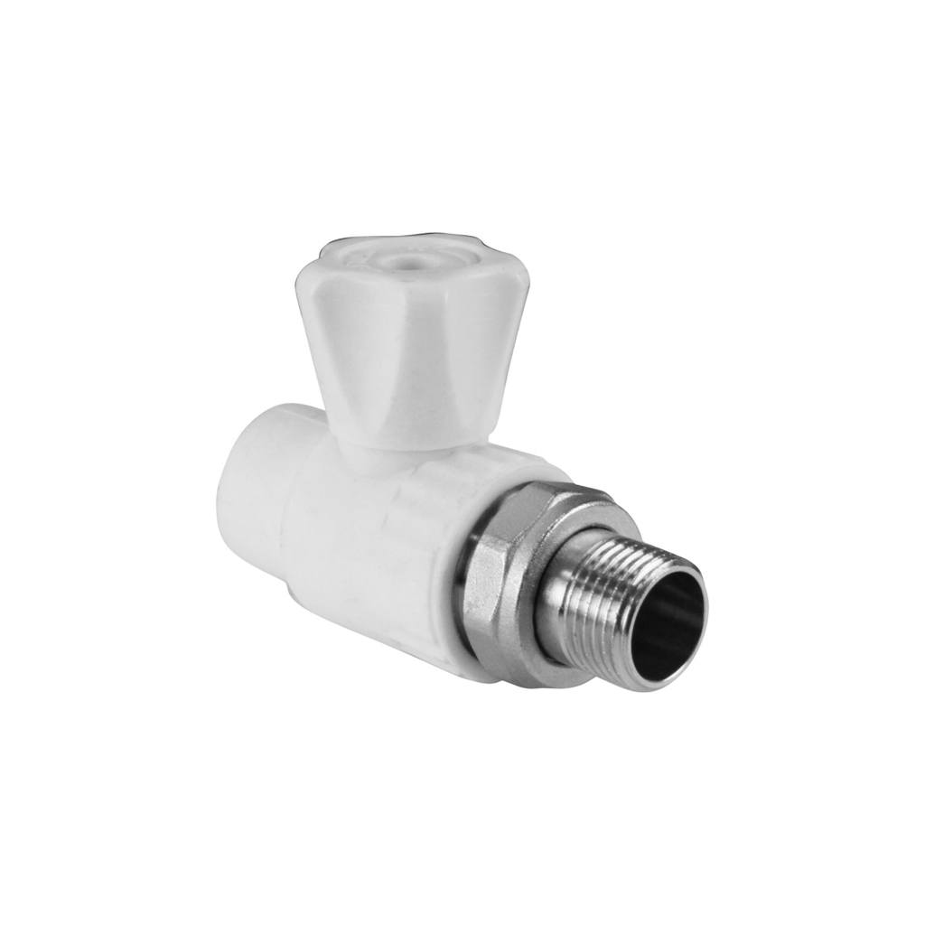Кран американка шар 20-1/2'' прямой EVER® БЕЛЫЙ (Россия)