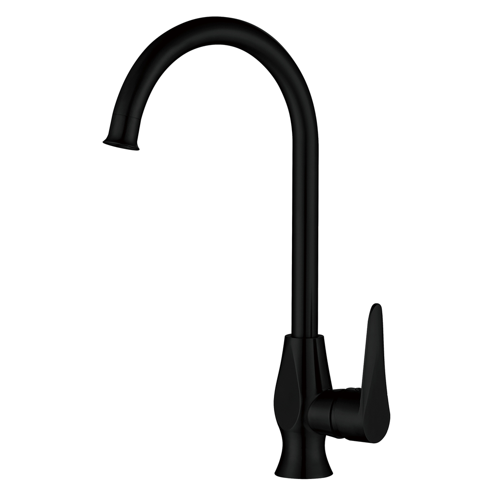 Смеситель для кухни 35к ПРОФСАН ПСМ-301-3 "STEEL BLACK" выс пов. излив, п/гайку  ЧЕРНЫЙ-БРОНЗА