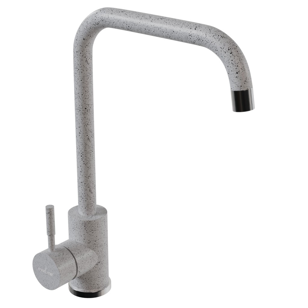 Смеситель для кухни 35к MIXLINE  МЛ-ГС12 (ML-GS12) (310) серый высок. излив