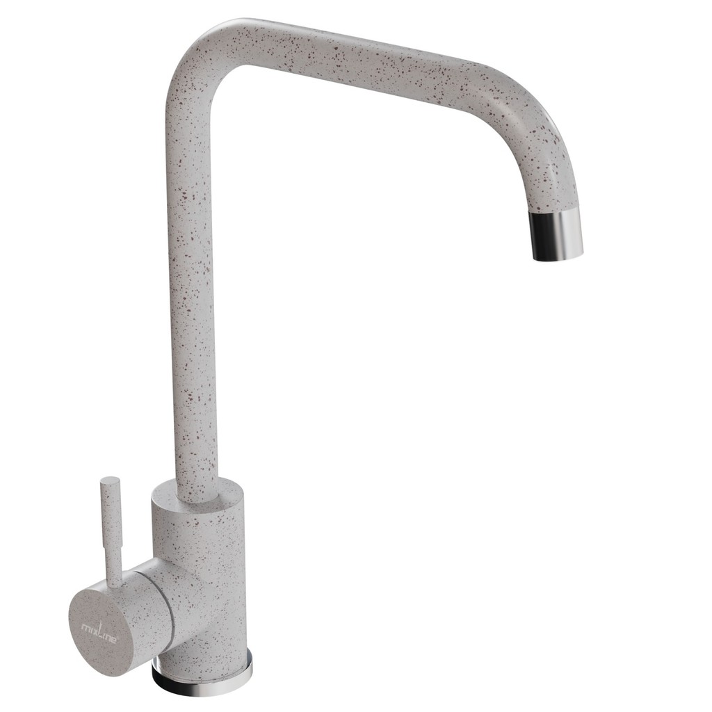 Смеситель для кухни 35к MIXLINE  МЛ-ГС12 (ML-GS12) (328) бежевый высок. излив