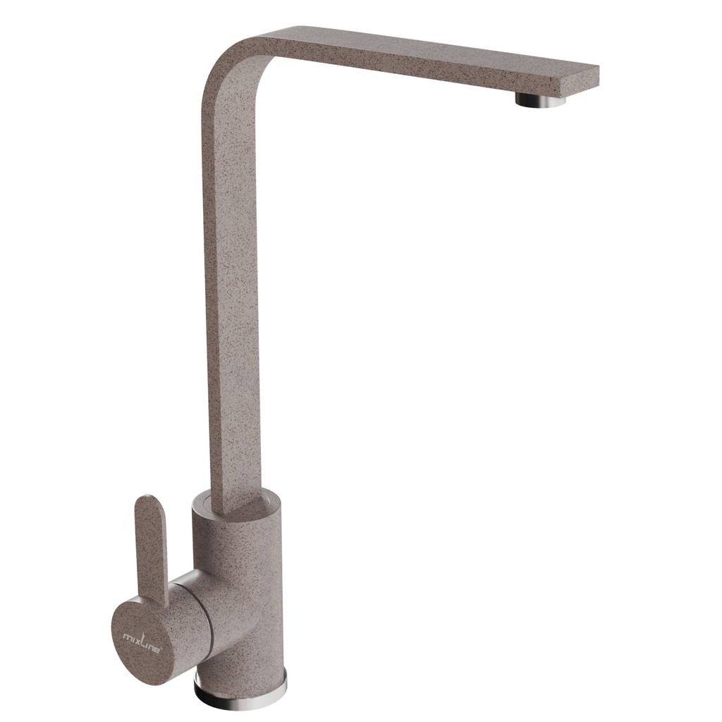 Смеситель для кухни 35к MIXLINE  МЛ-ГС14 (ML-GS14) (302) песочный высок. излив