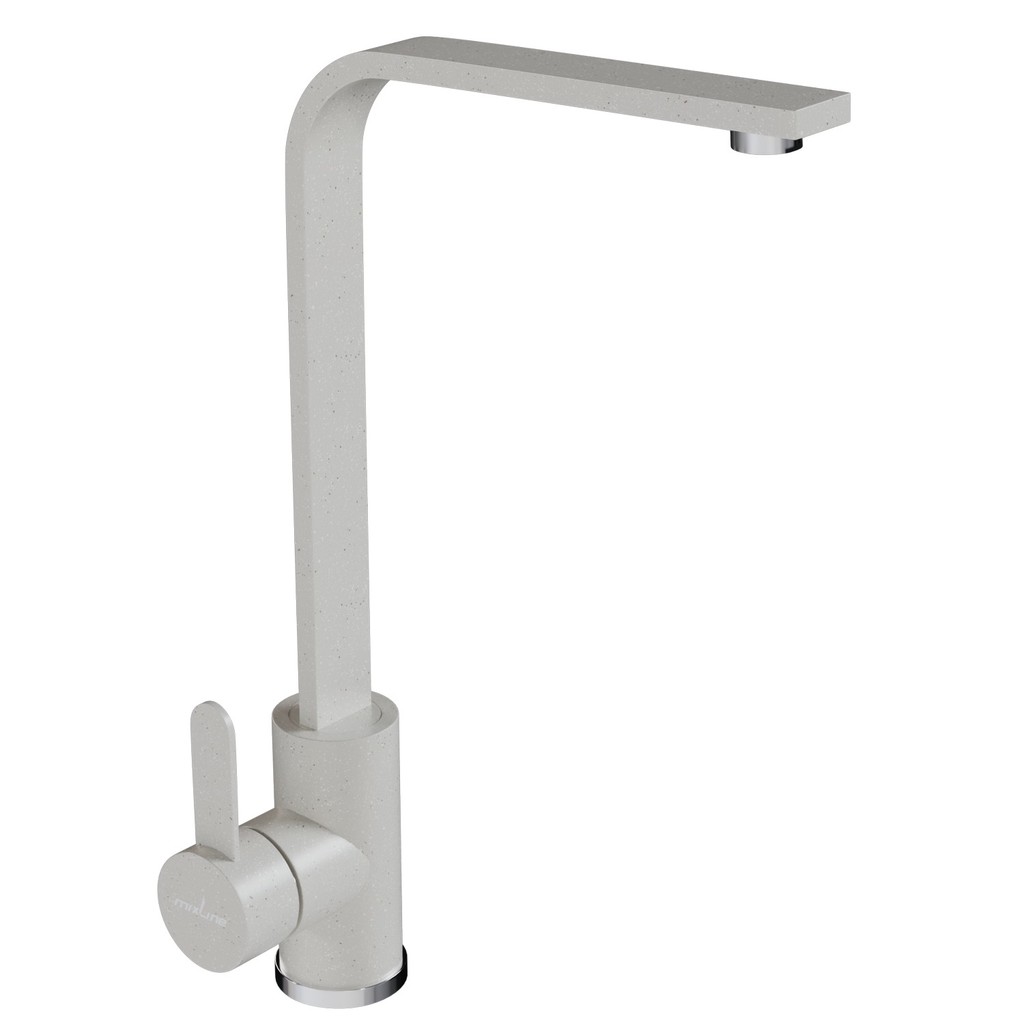 Смеситель для кухни 35к MIXLINE  МЛ-ГС14 (ML-GS14) (331) белый высок. излив