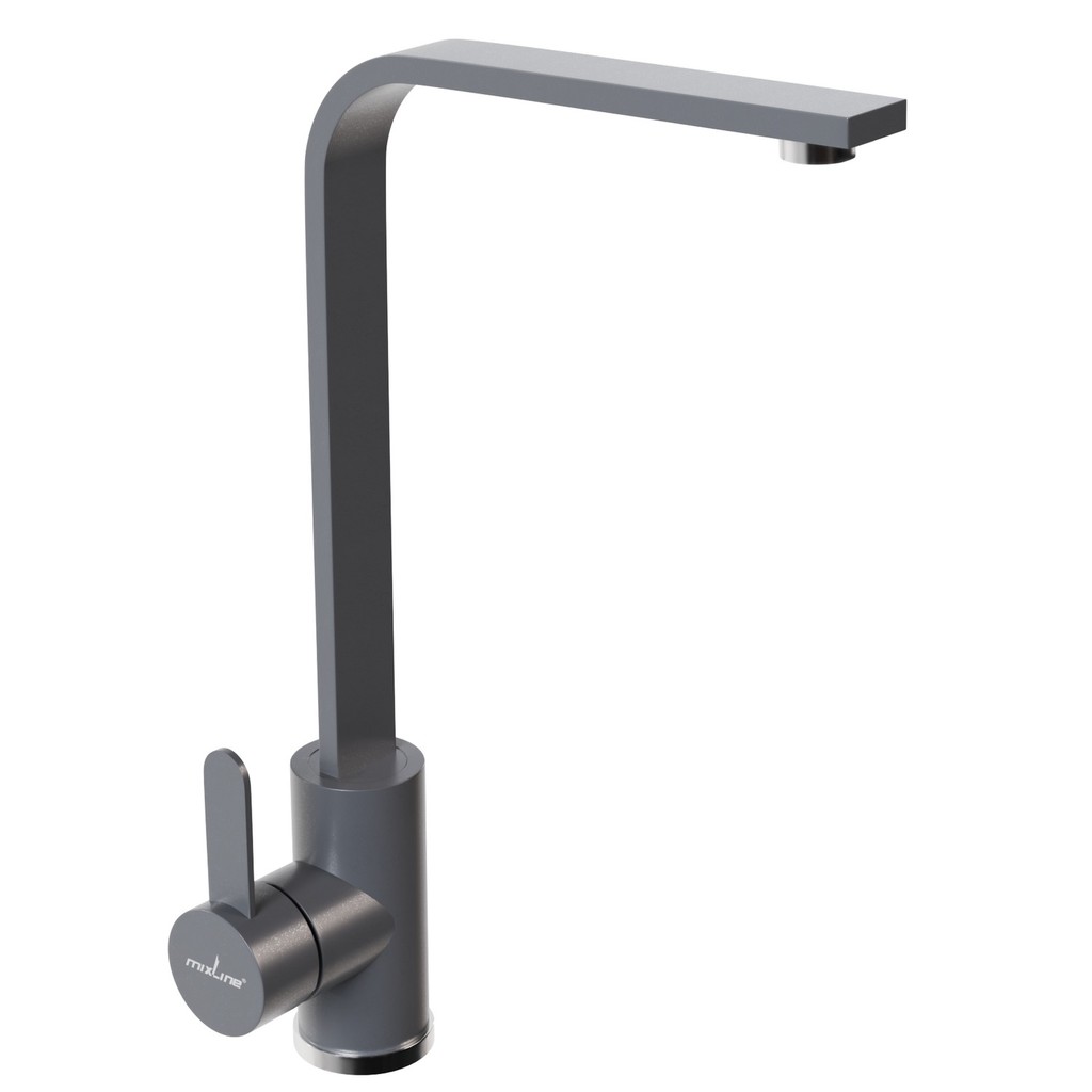 Смеситель для кухни 35к MIXLINE  МЛ-ГС14 (ML-GS14) (342) графит высок. излив