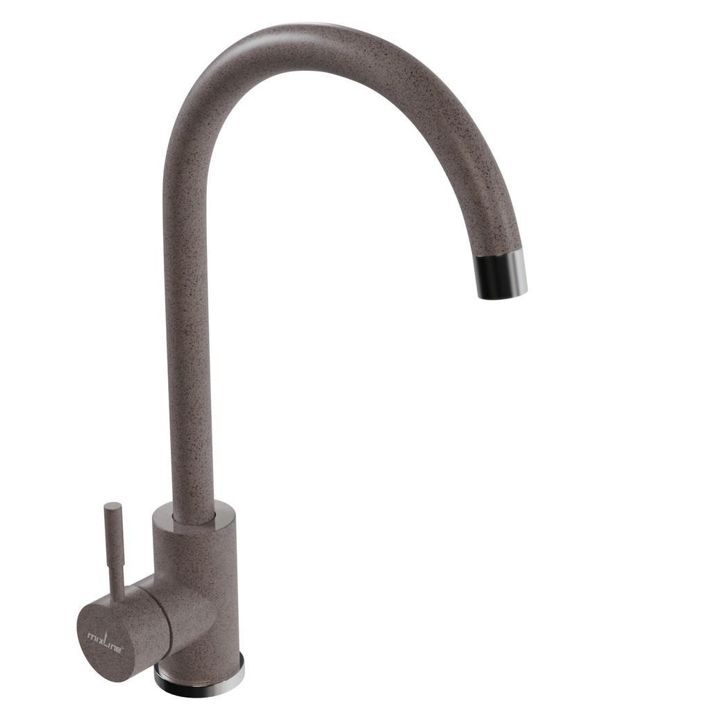 Смеситель для кухни 35к MIXLINE  МЛ-ГС15 (ML-GS15) (302) песочный высок. излив