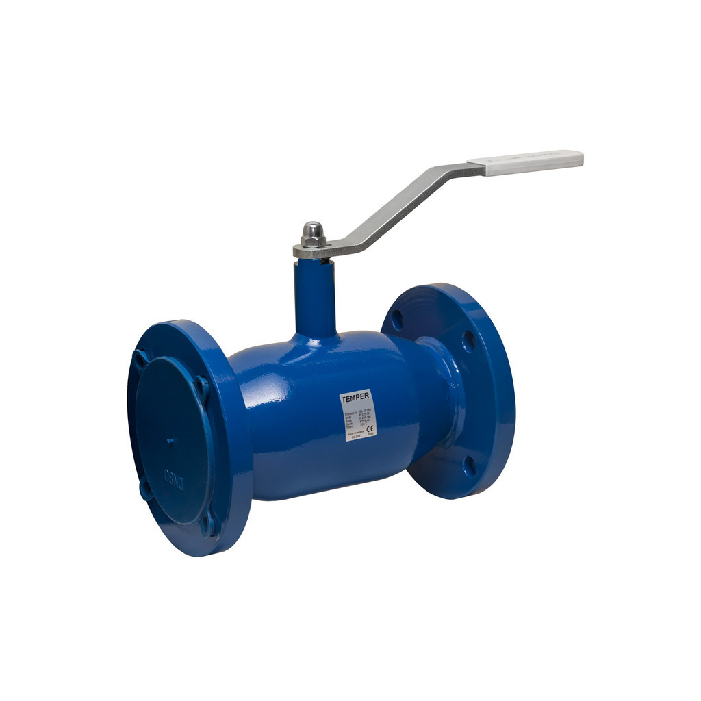 Кран шаровой ДУ 100/75 PN16 фланцевый (вода) (L=300 мм) TEMPER