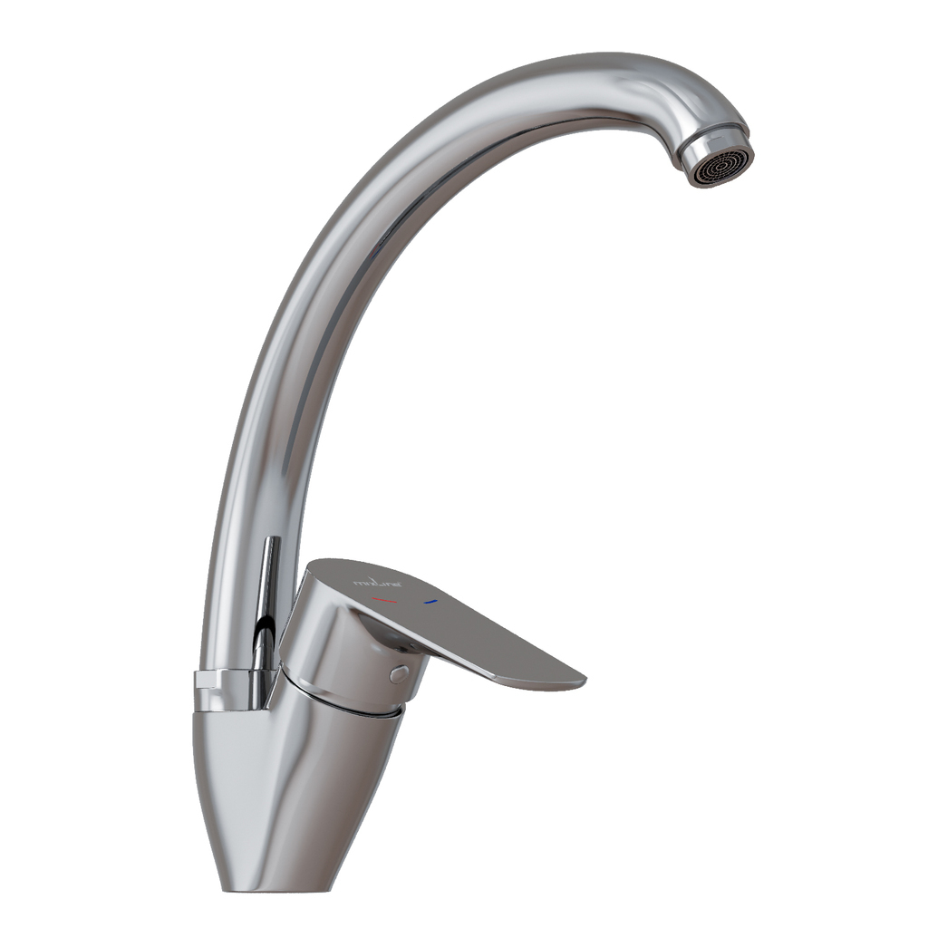 Смеситель для кухни 35k MIXLINE МЛ14-031(ML14-031)выс.излив б/отв боковая п/гайку (без подводки)