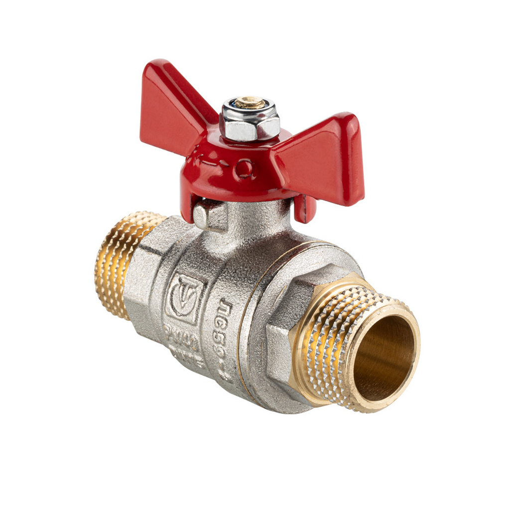 Кран шаровой 1/2'' нар/нар бабочка VALTEC VT.219S  BASE-ГОСТ