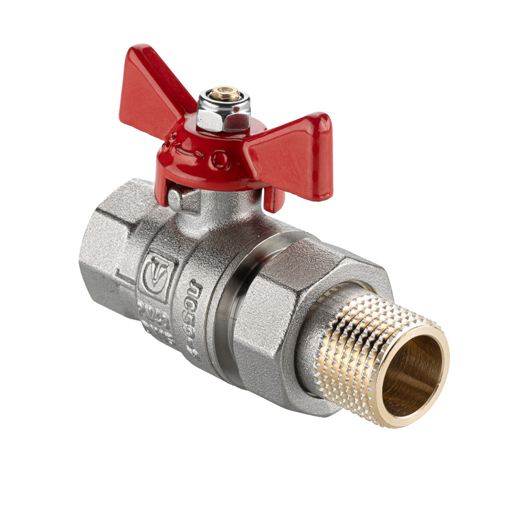 Кран шаровой со сгоном 1/2'' бабочка VALTEC VT.227S  BASE-ГОСТ